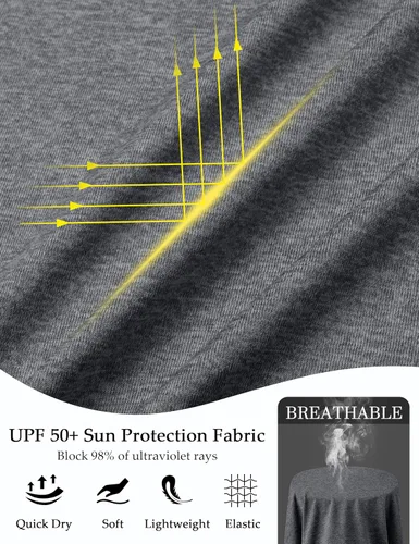 Miniatura 5 de MAGCOMSEN Camisetas de manga larga para mujer, con protección solar UPF 50+, protección solar, atlético, correr, natación, protección contra