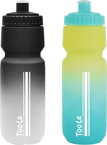 Miniatura 12 de Botella de agua para bicicleta, botella de agua exprimible para ciclismo, a prueba de fugas, sin BPA, con escala de capacidad con tapa superior
