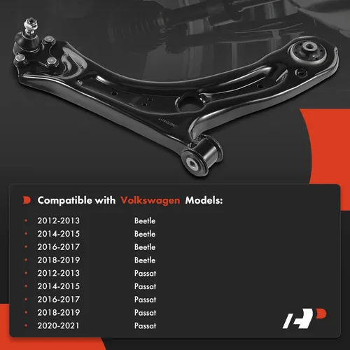Miniatura 2 de A-Premium Brazo de control inferior delantero derecho, con rótula y buje, compatible con Volkswagen Passat 2012-2021, Beetle 2012-2019