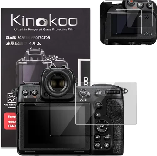 Miniatura 16 de kinokoo Protector de pantalla Z50 II Zf - Película de vidrio templado de dureza 9H de 0.010 in para cámara Nikon Z50 II Zf Z5 Z5 II Z6 II Z6 II Z