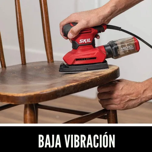 Miniatura 5 de SKIL SR232301 - Lijadora de detalles multifunción con cable con caja antipolvo de microfiltro, 3 accesorios adicionales y 12 hojas de lijado