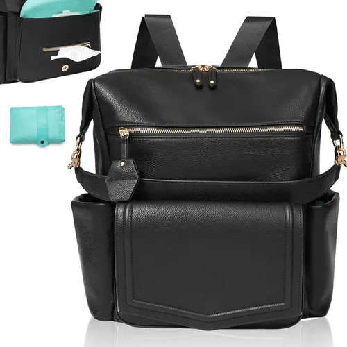 MOMINSIDE Mochila para pañales, hobo convertible, bolsa de bebé grande con 14 bolsillos, 6 bolsas para botellas, bolsa para toallitas, bolsillos
