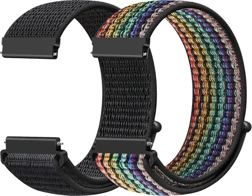 Correas deportivas de nailon de 0.709 in de liberación rápida compatibles con Garmin Venu 4 1.614 in/3S 1.614 in/Venu 2S/Vivoactive 4S/Vivomove