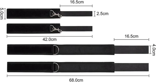 Miniatura 7 de Sujeción de cama para cama de tamaño individual, lazos sexuales para adultos para tobillos y muñecas, esposas sexuales, kits de bonage, correas