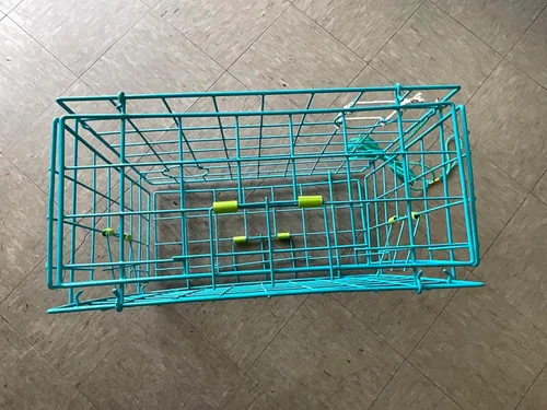 Miniatura 2 de Trampa plegable para cangrejos legal del estado de California de 24 pulgadas, de lujo, alambre de acero recubierto de vinilo, plegable para un fácil
