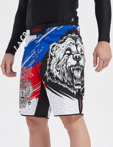 Miniatura 3 de LAFROI QJK01 - Pantalones cortos de boxeo para hombre con cordón y bolsillo
