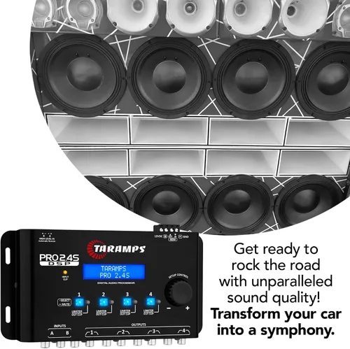 Miniatura 10 de Taramp's Pro 2.4S DSP Crossover procesador de señal digital completo y ecualizador con secuenciador de 15 bandas de ecualización gráfica 12 EQ