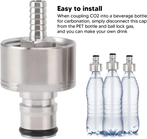 Miniatura 4 de Paquete de 2 carbonatación de acero inoxidable, bloqueo de llenado de botellas a presión, poste de barril, instalación de carbonatador, conector