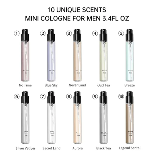 Miniatura 4 de MAJESTY'S SECRET PHEROMAX Set de regalo de colonia de lujo para hombre – Mini Eau de Parfum Discovery Collection (10 x 0.34 fl oz) – Set de regalo