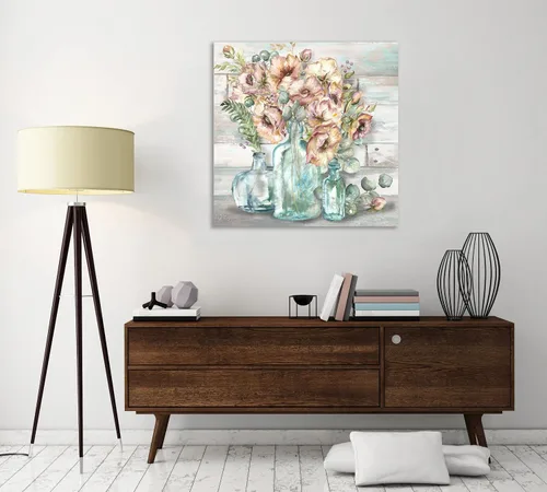 Miniatura 4 de Jaxson Rea Tre Sorelle Studios, lienzo envuelto en galería con amapolas Blush In Vintage Bottles, 24 x 24 pulgadas
