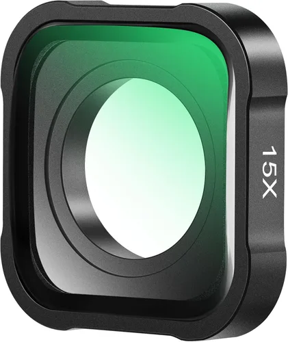 NEEWER Lente de aumento 15X 2.8-3.9 in Distancia focal para fotografía macro primer plano, compatible con cámara de acción GoPro Hero 13 12 11 10 9,