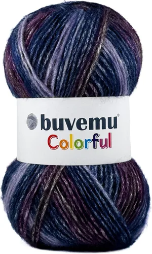 Miniatura 9 de Colorful Self-Striping Multicolor Fuzzy with Subtle Sheen Yarn, 56% Polyester 44% Acrylic, Each 3.53Oz(100gr) / 252yds(230m) (No.1) (Zebra)