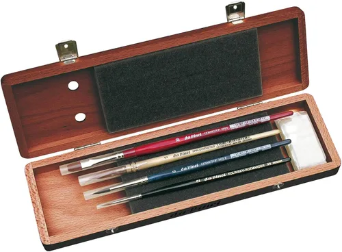 Miniatura 13 de da Vinci Brushes 4250DV - Juego de pinceles para acuarela, tamaño 2, tamaño inclinado 10, ovalado tamaño 12, negro 3