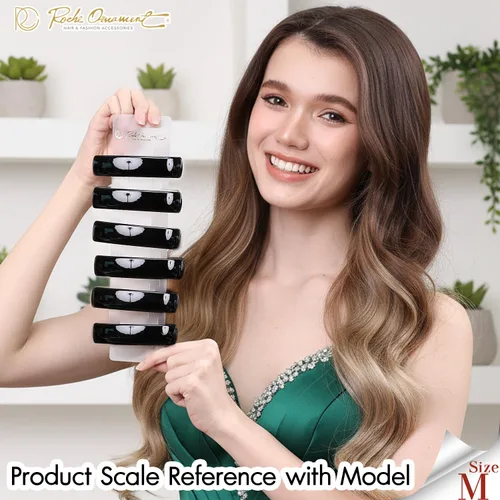 Miniatura 5 de RC ROCHE ORNAMENT 6 pinzas clásicas de cocodrilo para mujer, pasadores laterales de agarre firme, accesorio de belleza para niñas, pinzas