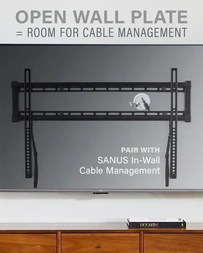 Miniatura 9 de SANUS Soporte de pared para TV de perfil bajo para televisores de 40 a 80 pulgadas - Soporte universal de pared fijo para TV, perfil delgado de 1