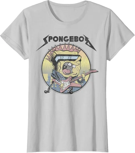 Miniatura 10 de SpongeBob SquarePants Camiseta de manga corta Heavy Metal Rock