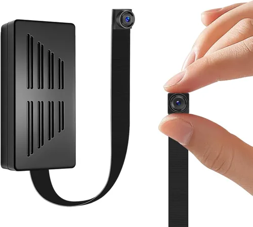 VHLTTYV Mini cámara de video 1080P, cámara de video portátil para niñera de 64 GB con detección de movimiento para el hogar, la oficina y la cámara