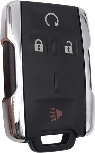 Miniatura 3 de Funda de repuesto inteligente para llavero con control remoto para GMC Sierra Canyon, Chevy Silverado Colorado 2014 2015 2016 2017 sin llave Plata 2