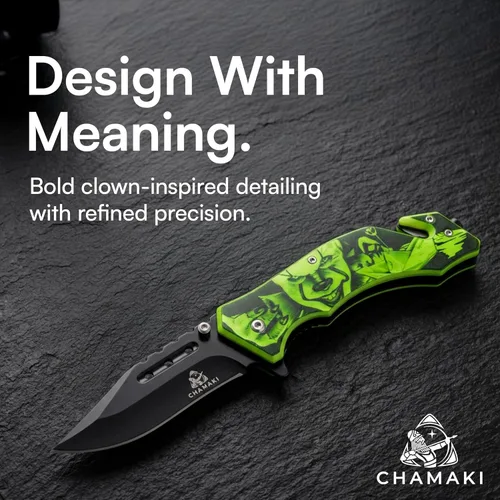 Miniatura 8 de Cuchillo de bolsillo de rescate – Cuchillo plegable manual con mango que brilla en la oscuridad, rompecristales, cortador de cinturón de seguridad
