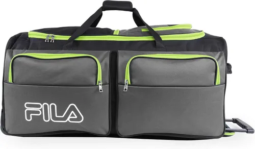 Miniatura 3 de Fila Bolsa de lona grande con 7 bolsillos, gris, lima, (GreyNeon Lime), Bolsa de lona grande con 7 bolsillos