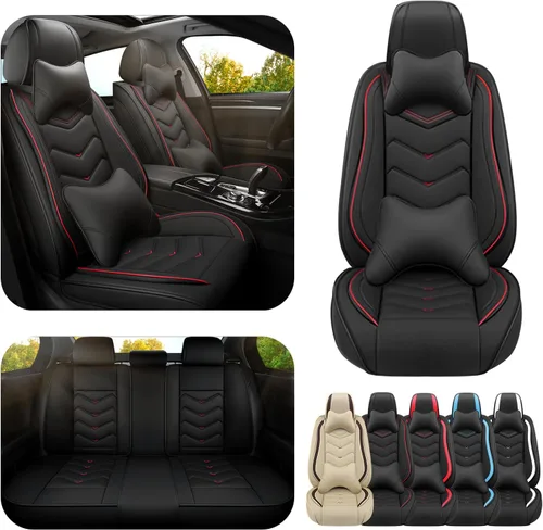 Miniatura 15 de ADERN Fundas de asiento de automóvil para Nissan Altima 2001-2026, funda de asiento de automóvil de piel de napa premium, elegantes fundas de Beige