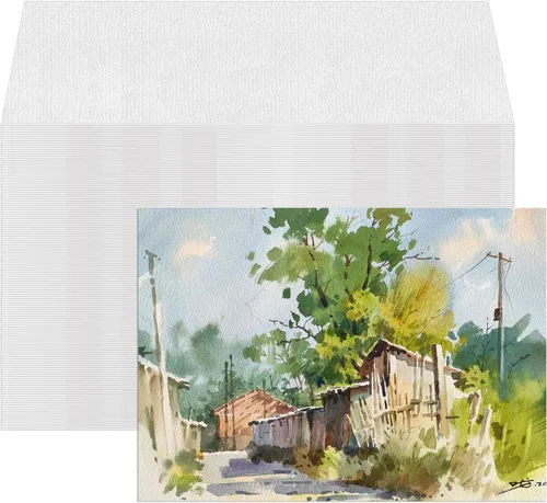 ZAYOUAU 400 hojas de papel de acuarela de algodón a granel, 8.5 x 11 pulgadas, 300 GSM, papel de pintura de prensa en frío blanco para niños, para