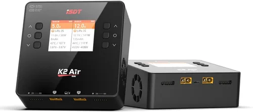 ISDT Cargador de batería K2 Air Lipo descargador 2-6S AC 200W DC 500Wx2 20A Cargador inteligente de doble canal para la vida Lilon LiHv NiMH RC