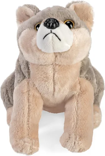 Miniatura 2 de Wild Republic Wild Calls Wolf, auténtico sonido de animal, animal de peluche, 8 pulgadas, regalo para niños, juguete de peluche, botellas de agua