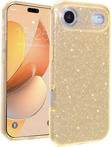 Miniatura 44 de MATEPROX - Funda compatible con iPhone Air de 6.5' [2025], carcasa protectora de 3 capas con purpurina brillante y tendencia, anti-arañazos y a