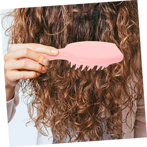 Miniatura 6 de Cepillo de silicona para lavar el cabello con asa, peine para caspa, cepillo para champú para el cabello, cepillo exfoliante para limpieza