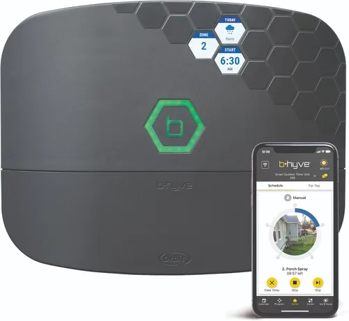 Orbit 57985 B-hyve XR Controlador inteligente de rociadores para interiores y exteriores de 8 zonas