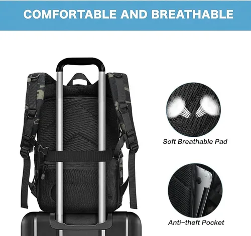 Miniatura 7 de MOSISO Mochila para cámaras réflex digital de un solo objetivo, réflex de un solo objetivo o sin espejo, estuche táctico para cámara de fotografía