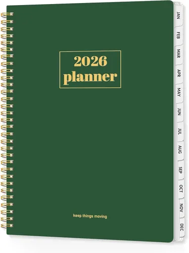 Miniatura 14 de SUNEE Agenda 2026, agenda semanal y mensual, enero de 2026 a diciembre de 2026, agenda diaria con pestañas, páginas de notas, encuadernación en Negro