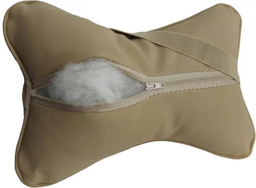 Miniatura 5 de Almohadas para el cuello del automóvil, 2 piezas, de piel sintética de ambos lados, para la mayoría de los automóviles, almohada universal de fibra