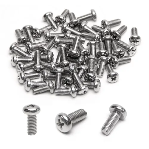 Miniatura 25 de MroMax 5 tornillos de máquina Phillips de cabeza plana M8 x 0.984 in, acero inoxidable 304 18-8, rosca completa, tornillos de cabeza cruzada gris