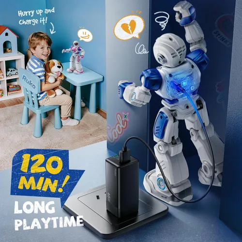 Miniatura 7 de Ruko 6088 Programmable Robot, Gesture Sensing Intelligent Remote Control Robot for Kids 3-6 Years, Christmas Birthday Gift