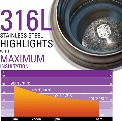 Miniatura 4 de Termo de comida de 16 onzas para comida caliente, para niños, con cuchara. Lonchera térmica pequeña de acero inoxidable 316L, a prueba de fugas