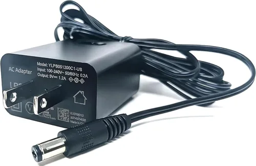 Adaptador de CA genuino de 5 V 1.2 A compatible con teléfonos Yealink PS5V1200US - T53 T53W SIP-T26P SIP-T27 SIP-T28P SIP-T41P SIP-T42G T20P T22P