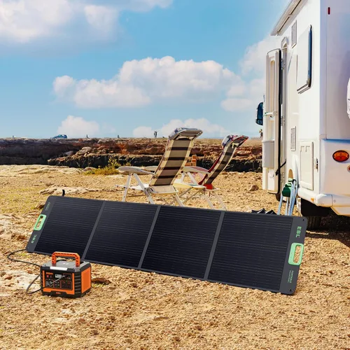 Miniatura 6 de EBL Panel solar portátil de 200 W, panel de energía solar de alta eficiencia para el hogar, RV, camping, marina, aplicaciones fuera de la red, Verde