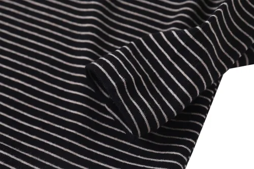 Miniatura 4 de Camiseta de manga larga para bebés y niños pequeños, camiseta de algodón a rayas con cuello redondo