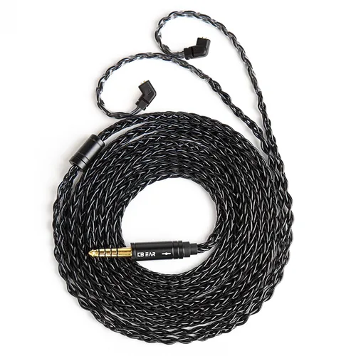 Miniatura 21 de H HIFIHEAR Cable de repuesto mejorado para auriculares, 8 núcleos, cable de cobre chapado en plata con cable IEM de 2 pines de 0.031 in para UM3X