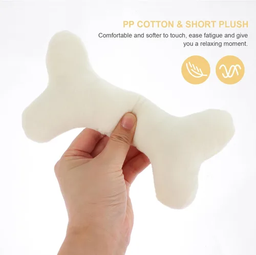 Miniatura 2 de ibasenice 2 almohadas de hueso para decoración del hogar, almohadas para el cuello para almohada cervical de felpa creativa, diseño de hueso, cojín