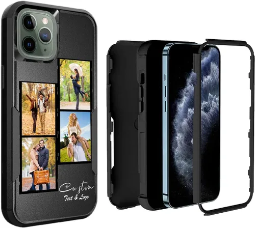 Miniatura 17 de Funda de fotos personalizada para iPhone 11 Apple Phone Plaid Collage - Imagen personalizada para hacer fotos en 3 híbridos gruesos resistentes