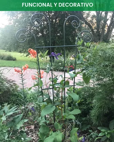 Miniatura 6 de Mklsit Paquete de 4 Enrejados de Plantas de 23'' para Plantas Trepadoras en Macetas de Interior y Exterior, Enrejado de Jardín de Metal para Plantas