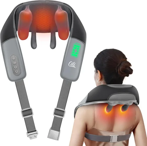 Miniatura 8 de Masajeador Inalámbrico CILI para Alivio del Dolor de Tejido Profundo, Masajeador Shiatsu de Cuello y Espalda para Alivio del Dolor, 3 Áreas