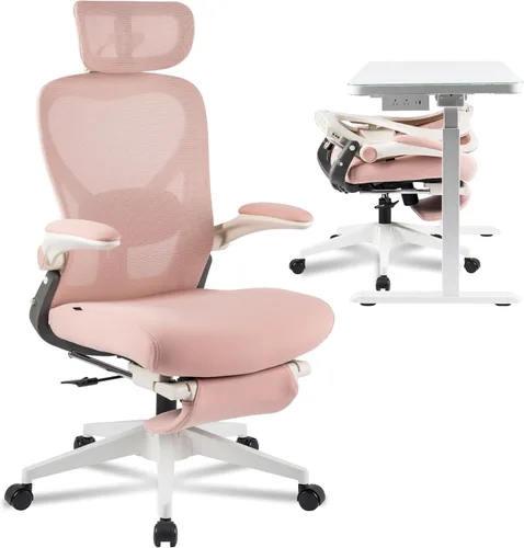 FLEXISPOT Foldex - Silla de oficina ergonómica, silla plegable para espacios pequeños con soporte lumbar, reposabrazos abatibles, reposacabezas 3D,