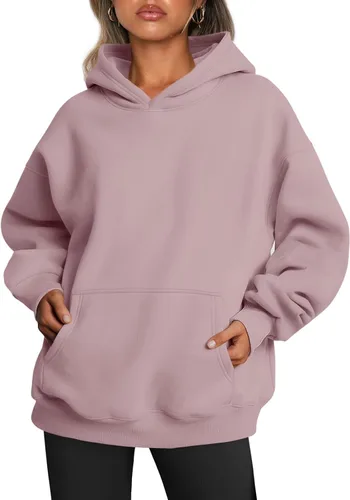Miniatura 144 de Trendy Queen - Sudaderas extragrandes con capucha para mujer, suéteres de manga larga, sin botones, de vellón, de otoño, ropa de invierno