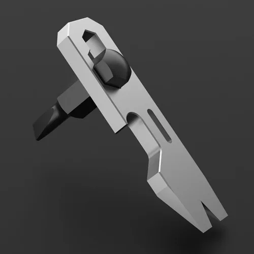 Miniatura 5 de Hamans Llavero de barra de palanca de bolsillo de titanio, herramienta múltiple Utra Mini Pry Bar abridor de botellas llave extractor de uñas