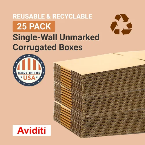 Miniatura 4 de BOX USA Cajas de envío planas de 20 pulgadas de largo x 10 pulgadas de ancho x 4 pulgadas de alto, paquete de 25 cajas de cartón corrugado
