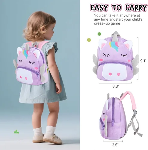 Miniatura 3 de Juego de 10 bolsas de pañales para muñecas Reborn de 17 a 24 pulgadas, accesorios para bebés recién nacidos, con mochila de unicornio, pañales